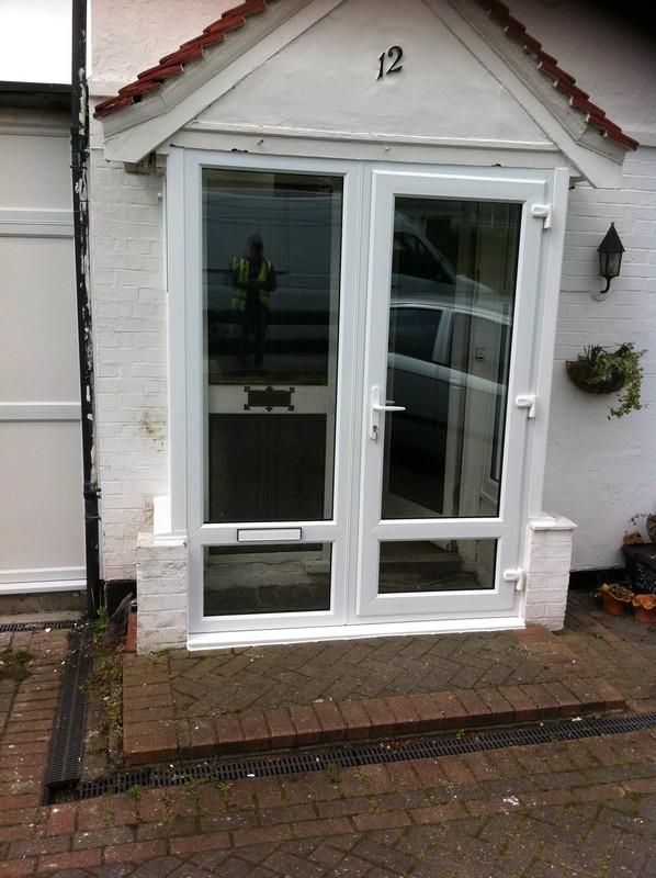 uPVC French doors fitted as front entrance in Banbury